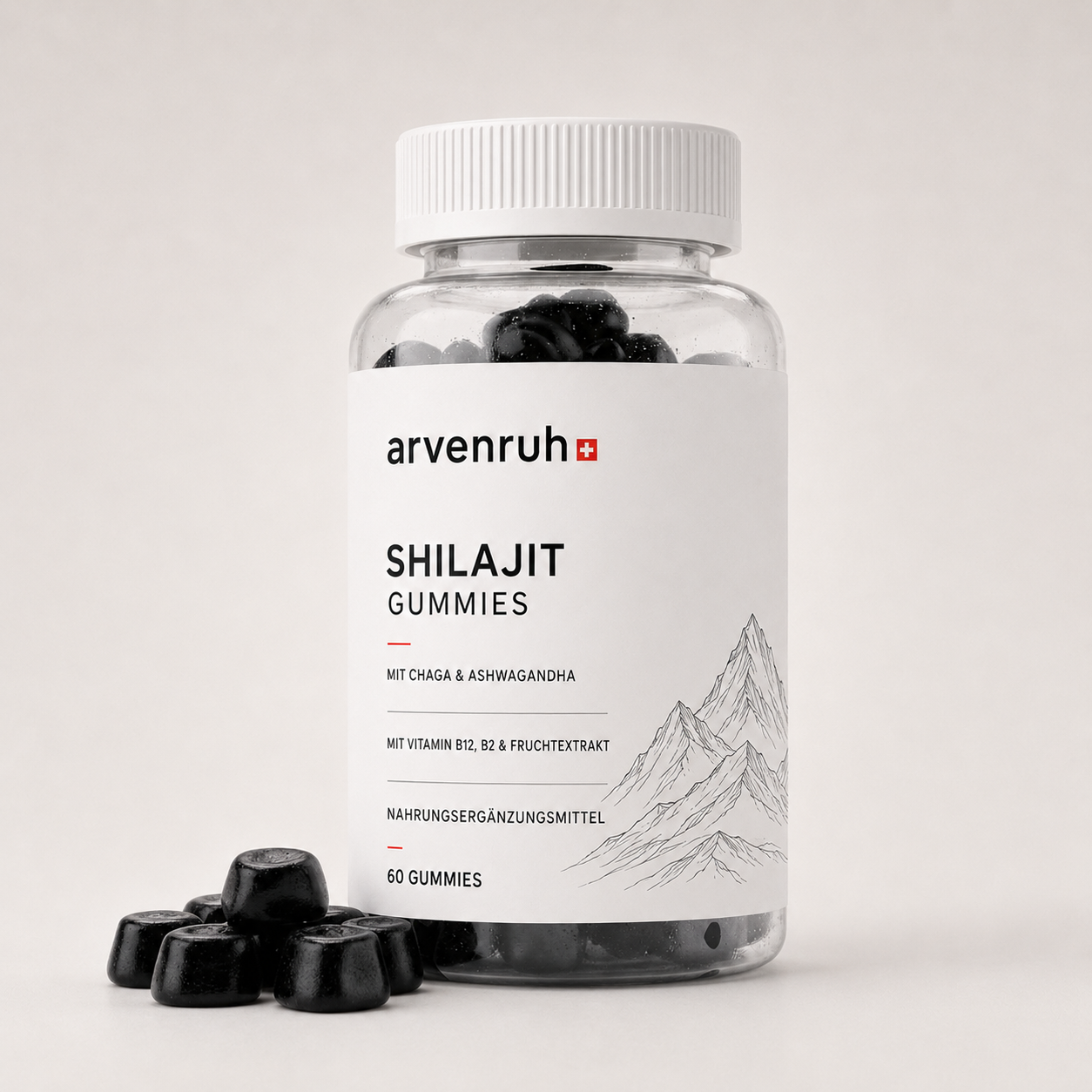 arvenruh. shilajit gummies nr. 06 — klare dose mit dunklen gummies